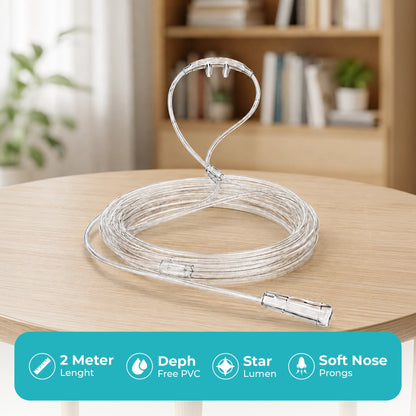 5 Pieces Nasal Cannulas For 1-3L/Min Portable Oxygen Concentrator | Soft PVC Tubing