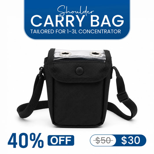 Protective Carry Bag For 1-3L/Min Portable Oxygen Concentrator | Adjustable Shoulder Support
