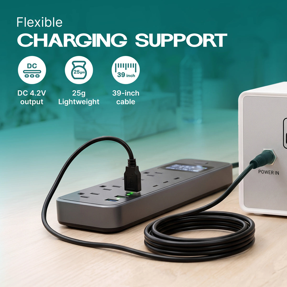 USB Charging Cable For 1-3L/Min Portable Oxygen Device | Car, Home & Travel Charging
