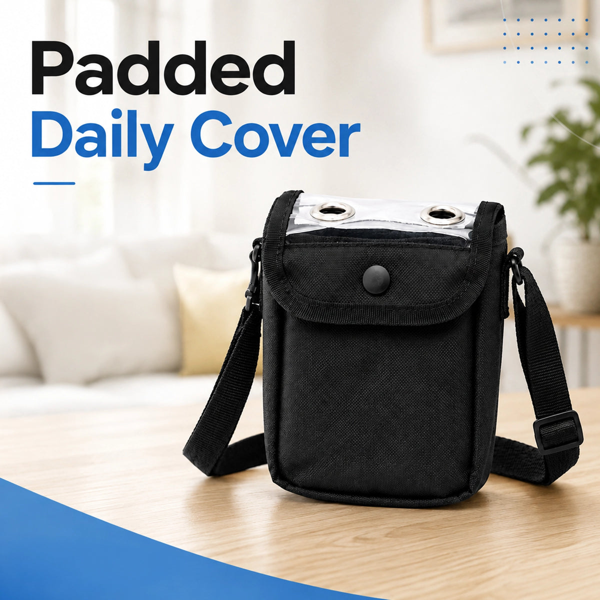 Protective Carry Bag For 1-3L/Min Portable Oxygen Concentrator | Adjustable Shoulder Support
