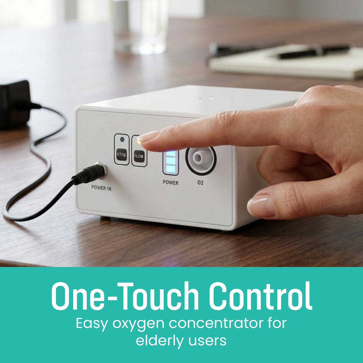 1-3L/Min Portable Oxygen Concentrator | 10-12 Hours Continuous Flow Battery Life | Free Carry Bag
