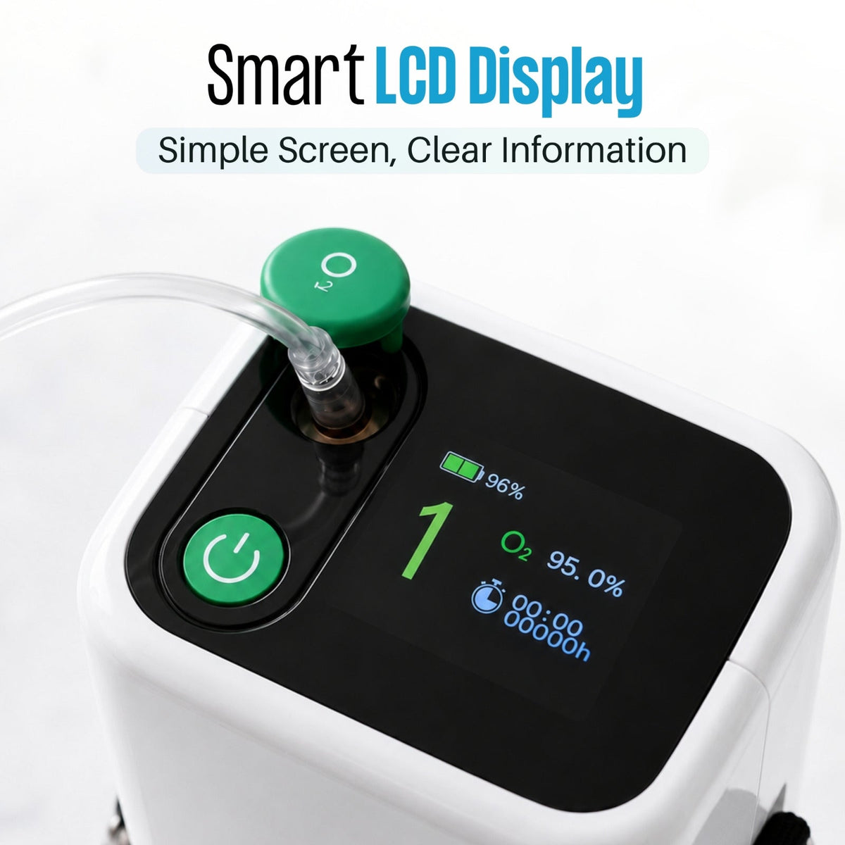 Portable 1-5L  Oxygen Concentrator | 95% Purity, 6600mAh Battery | ≤49dB Quiet | Free US Shipping