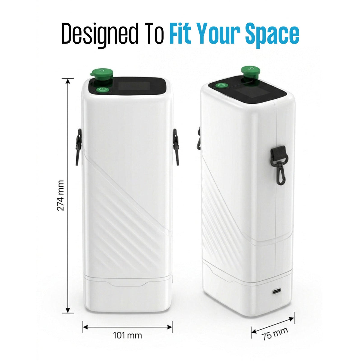 Portable 1-5L  Oxygen Concentrator | 95% Purity, 6600mAh Battery | ≤49dB Quiet | Free US Shipping